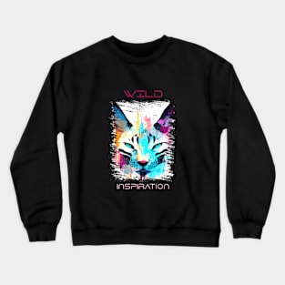 Lynx Wild Nature Animal Colors Art Painting Crewneck Sweatshirt